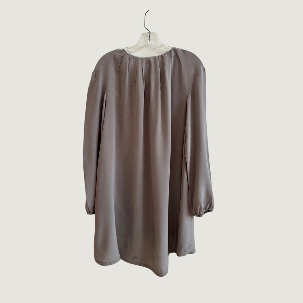 Calypso St. Bart Size Large Grey Silk Summer Spring Winter Fall Oversized Tunic - Picture 2 of 6